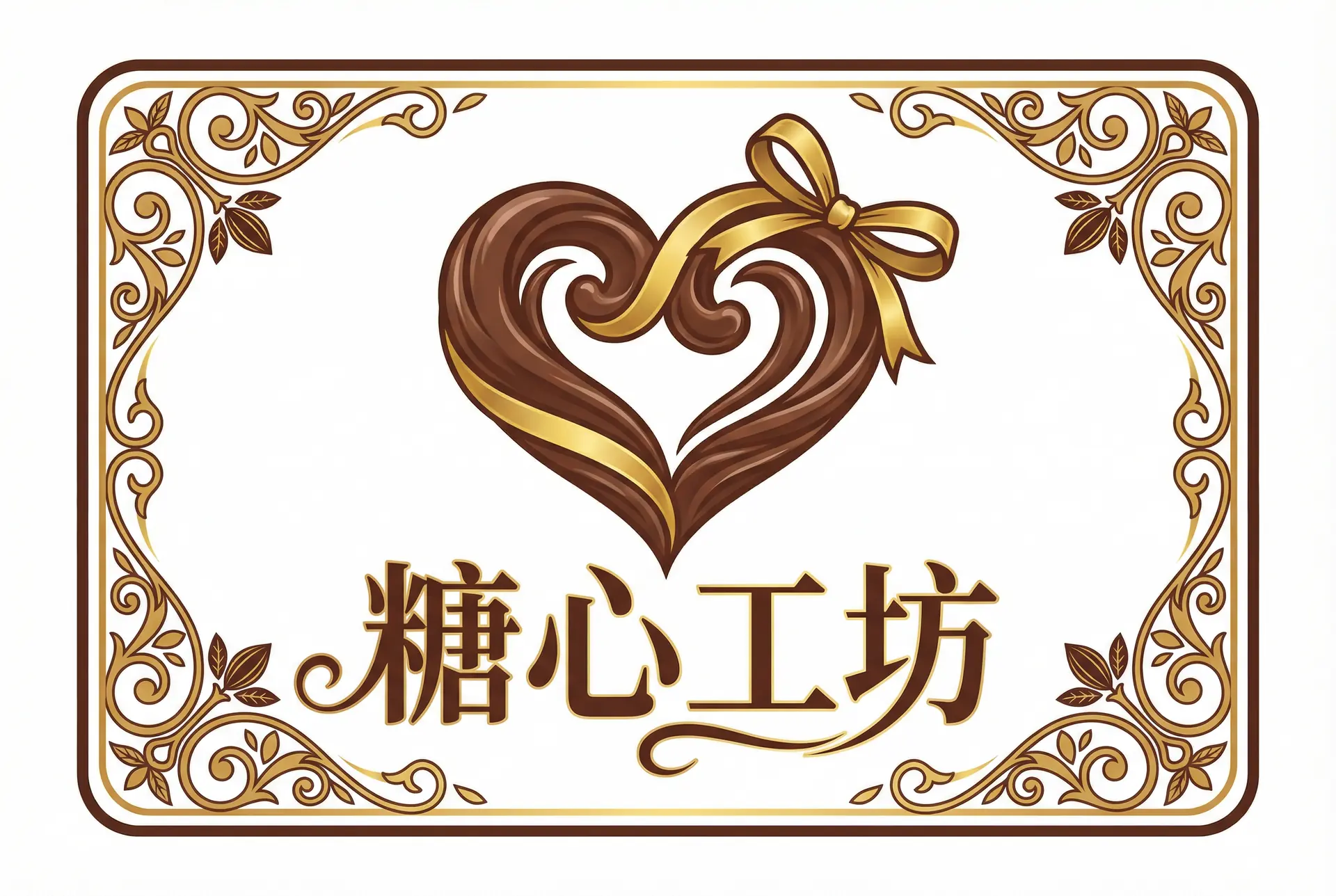 糖心工坊 - 糖心logo免费 ，手工巧克力品牌标志